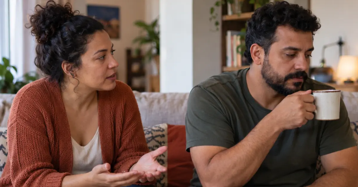 Cena editorial brasileira sobre o que fazer quando seu parceiro evita todas as conversas sérias