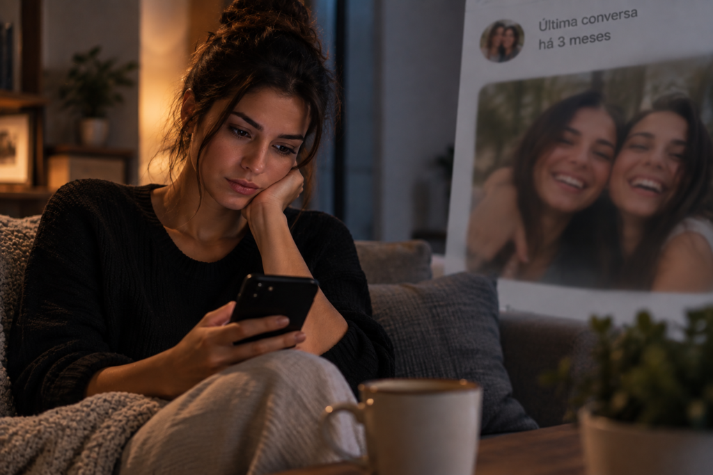 Duas amigas sentadas afastadas após uma conversa difícil